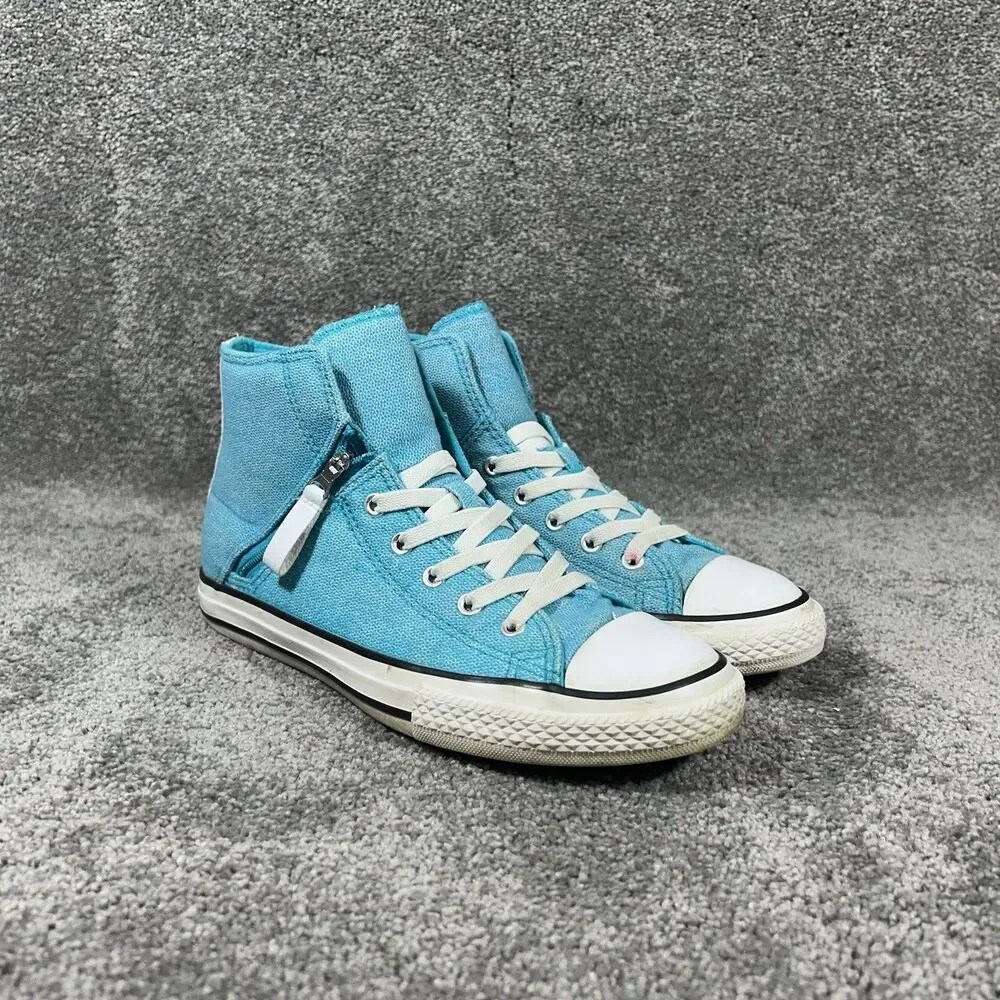 Converse Chuck Taylor All Star Pull Zip Hi 662326F Kids Size 5 Rapid Teal Shoes